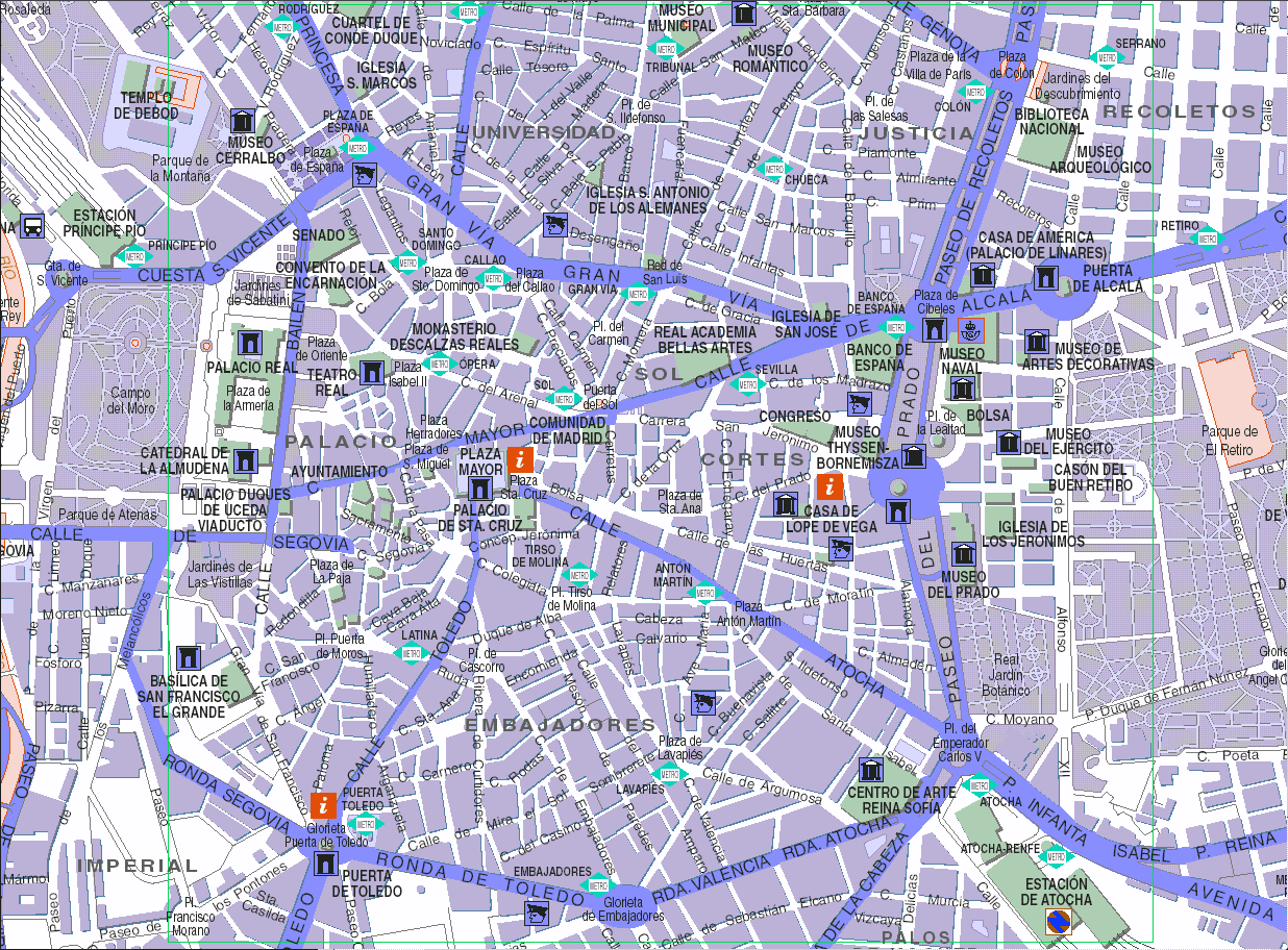 Mappa di Madrid - Cartina di Madrid