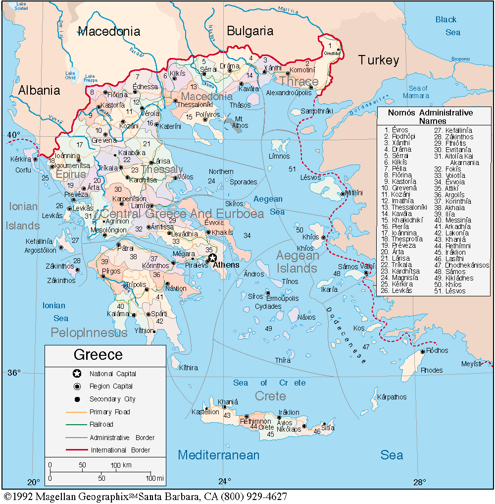 Map of Greece