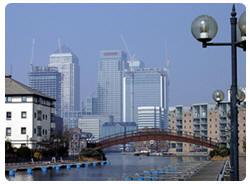 La Zona delle Docklands a Londra